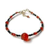 Frida Red Agate and Black Spinel Bracelet