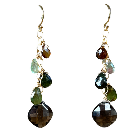 Smoky Quartz Ombre Earth Colordrops Earrings