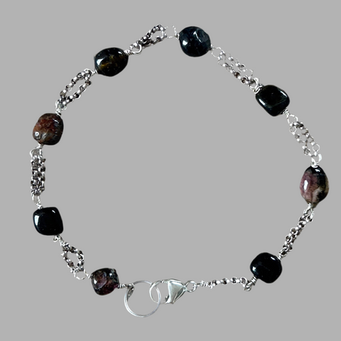 Hades Black Tourmaline Chain Bracelet