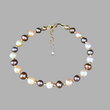 Golden Pink Sun Pearl Bracelet