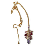 Spectacular Amethyst and Pink Tourmaline Fringe Magic Chain Necklace