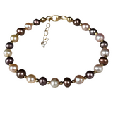 Golden Pink Sun Pearl Bracelet