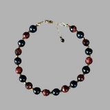 Here Kitty Kitty Red and Blue Tiger Eye Bracelet