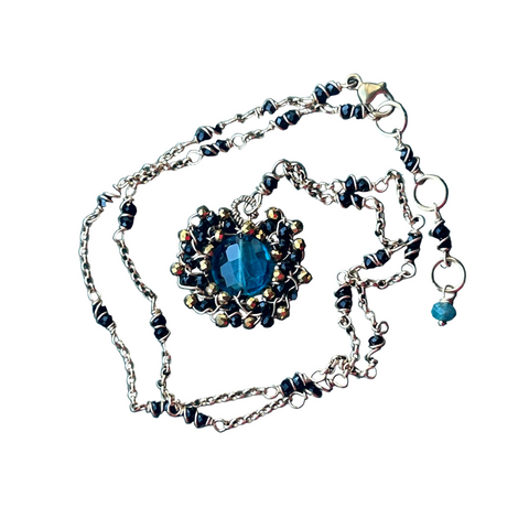 Odetta Apatite and Black Spinel Amulet