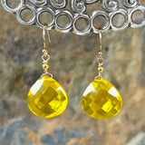 Lemon Quartz Pendant Earrings