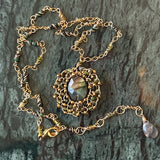 Sylvie Labradorite and Green Tourmaline Botanica Amulet