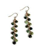 Green and Blue Tourmaline Ombre Drops