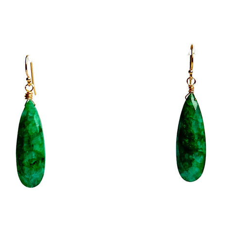 Emerald Pendant Earrings