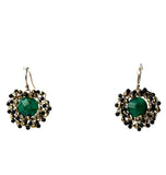 Emerald Coin Mandala Earrings