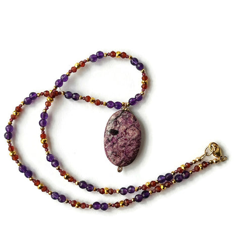 Kali: Purple Lace Agate Amulet