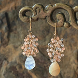 Moonstone and Opal Woven Webs
