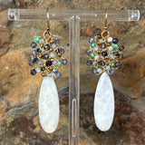 Moonstone Ocean Long Tear Earrings