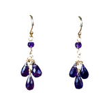 Amethyst Triplet Teardrop Earrings