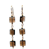 Smoky Quartz Squares Earrings