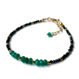 Green Onyx and Black Spinel Bracelet