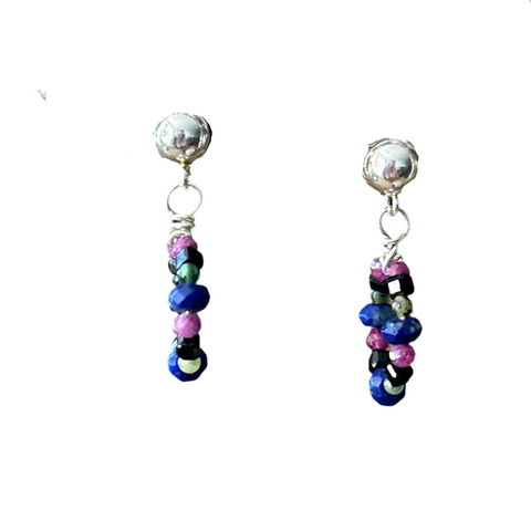 Mini Magic Multistone Hoop Earrings