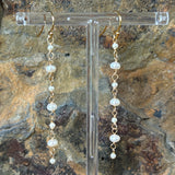 Pearl Rosary Chain Earrings