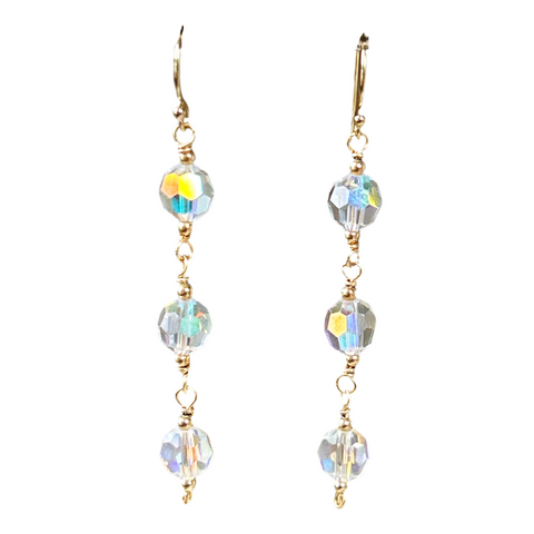 Rainbow Quartz Triple Disco Ball Drops