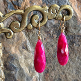 Ruby Pendant Earrings