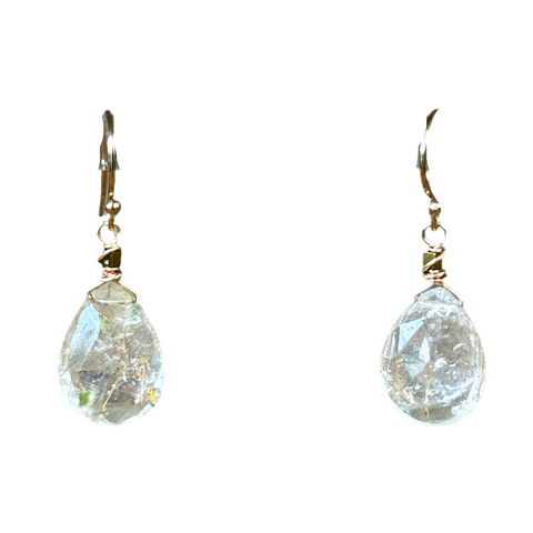 Rutilated Quartz Light Pendant Drops