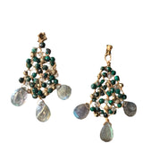 Labradorite and Malachite Woven Tree Webs