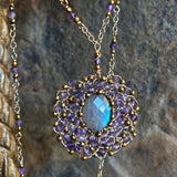 Angelica: Labradorite and Amethyst Amulet