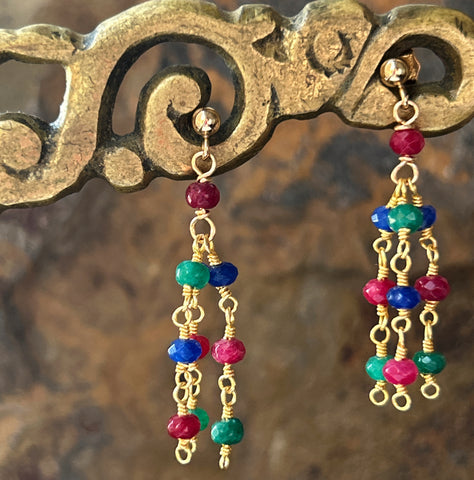 Buy Gold with diamond earrings at Krishna Jewellers