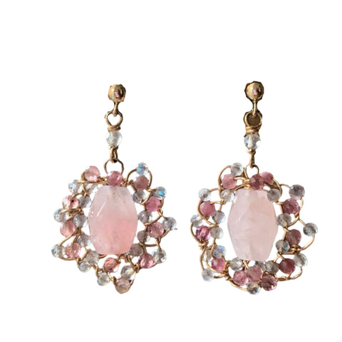 Rose Quartz Snowflake Amulets