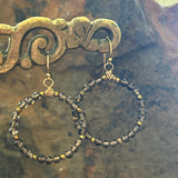 Smoky Quartz Hoop Earrings